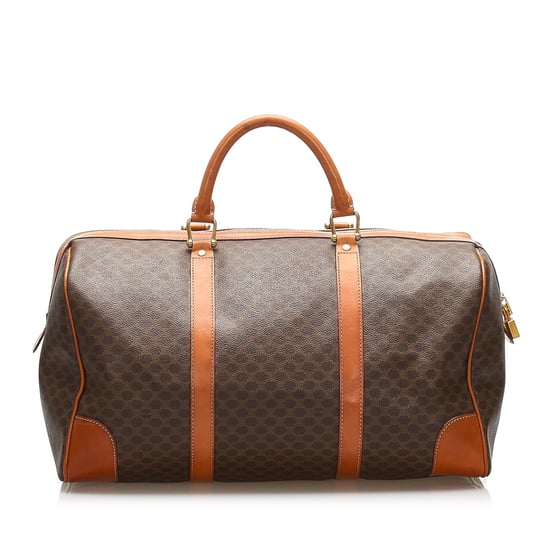 Vintage Celine Macadam Travel Bag Brown - Image 3