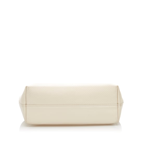 Vintage Bottega Veneta Leather Tote Bag White - Image 4