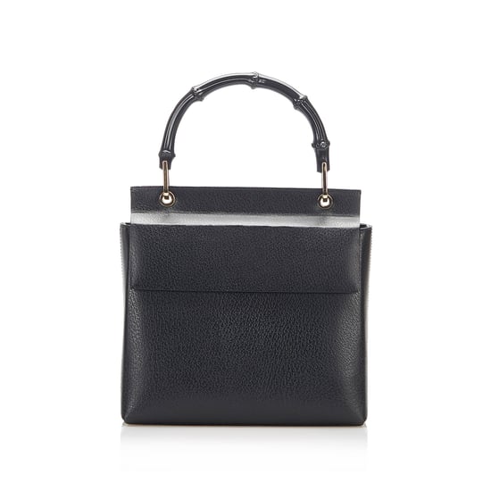 Vintage Gucci Bamboo Leather Handbag Black - Image 1