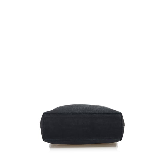 Vintage Gucci Bamboo Suede Shoulder Bag Black - Image 4