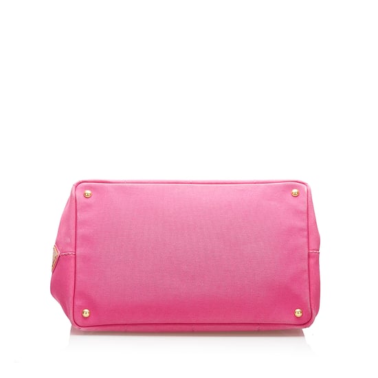 Vintage Prada Canapa Logo Handbag Pink - Image 4