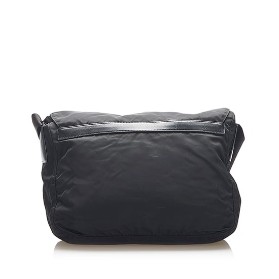 Vintage Prada Tessuto Crossbody Bag Black - Image 3