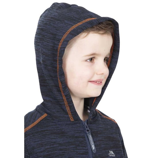 Trespass - Polaire SHAW - Garçon (Bleu marine / Orange Chiné) - Image 6