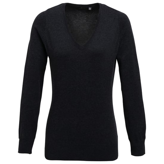 Premier - Sweatshirt V-Ausschnitt für Damen (Holzkohle) - Image 1