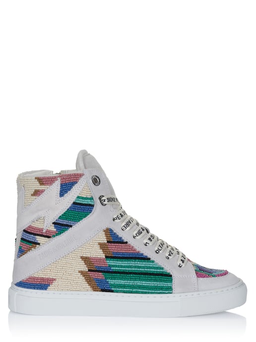 Zadig Voltaire High Flash Folk Beads Schuhe weiß - Image 1