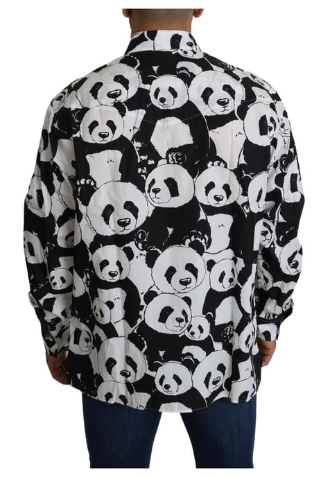 Dolce & Gabbana Herren Schwarzes Panda Freizeitshirt aus 100% Baumwolle - Image 5