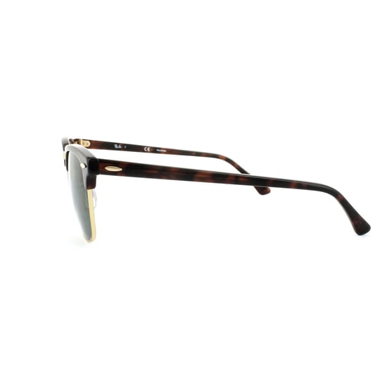 Ray-Ban Sonnenbrille Clubmaster 3016 990/58 Rot Havanna Grün Polarisiert Groß - Image 3