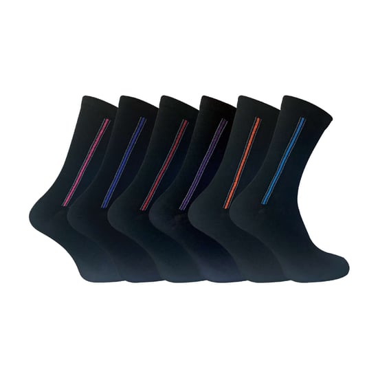 6 Paar Herren formelle gemusterte farbige Dress-Cotton-Socken - Image 1