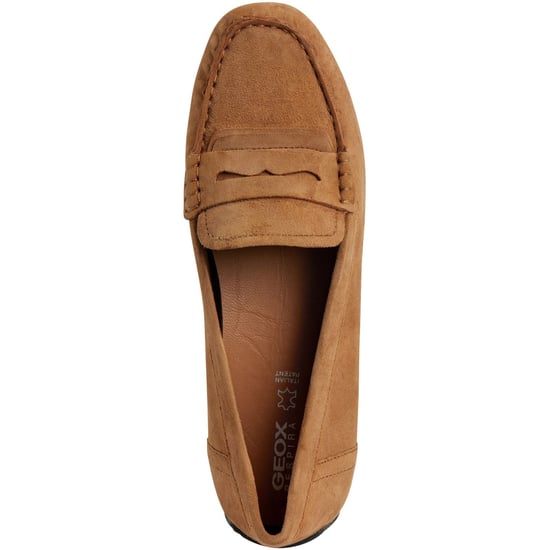 Geox D Kosmopolis Wildleder Damen Kamel Mokassins Schuhe - Image 4