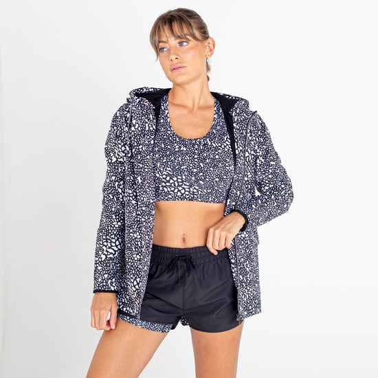 Dare 2B Womens/Ladies The Laura Whitmore Edit - Deviation II Dotted Waterproof Jacket (Black/White)
