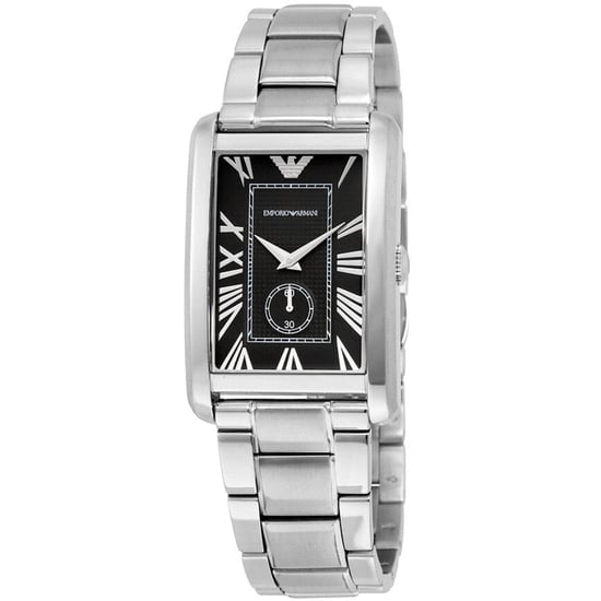 Emporio Armani AR1608 Rectangular Black Dial Men's Watch