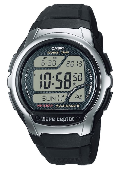 Casio Wave Ceptor Schwarz Herren Armbanduhr WV-58R-1AEF - Image 1