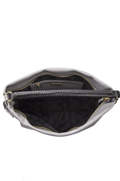 Pompei Donatella Women's Gray Leather Shoulder Bag