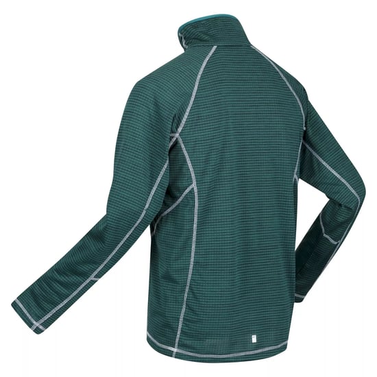 Regatta Mens Yonder schnell trocken Feuchtigkeit Wicking Hälfte Zip Fleecejacke (Pacific Green) - Image 3