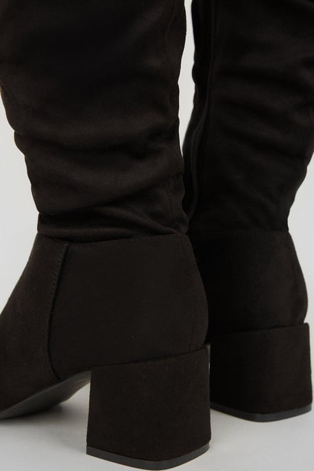 Kaya Ruched Knee High Boots