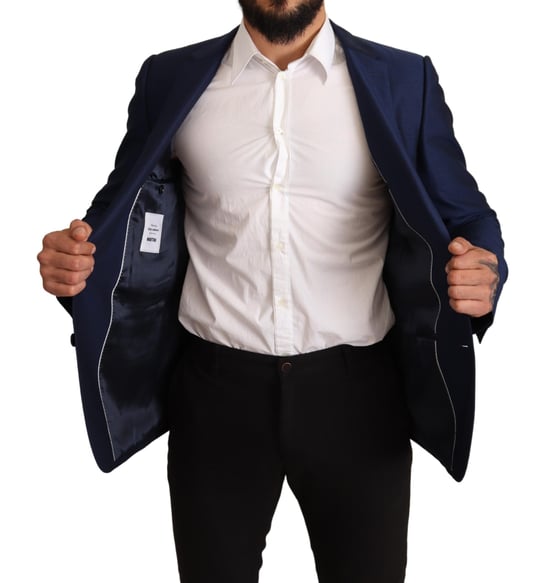 Dolce & Gabbana - Blazer MARTINI - Veste cintrée bleu marine pour homme - Image 5