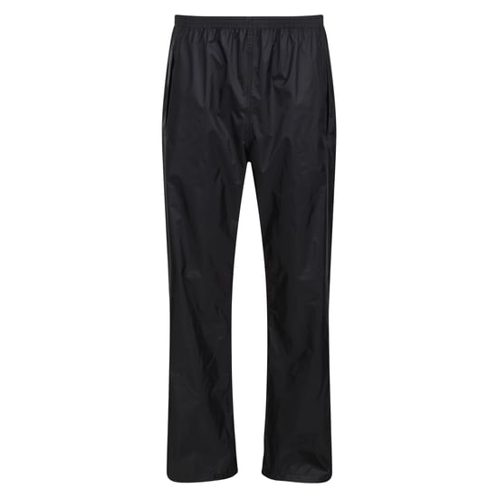 Regatta Pro Mens Packaway Waterproof Breathable Overtrousers (Black)