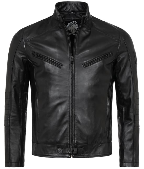 Rock Creek Lederjacke Schwarz