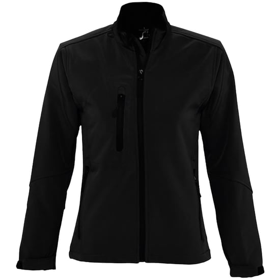 SOLS Womens/Ladies Roxy Soft Shell Jacket (atmungsaktiv, winddicht und wasserabweisend) (Schwarz) - Image 1