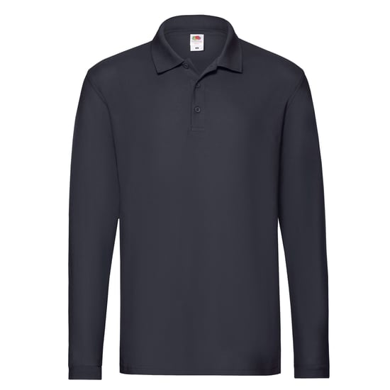 Fruit of the Loom - "Premium" Poloshirt für Herren Langärmlig (Marineblau) - Image 1