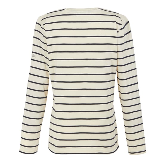 Regatta - "Federica II" T-Shirt für Damen Langärmlig (Helles Vanillegelb/Marineblau) - Image 2