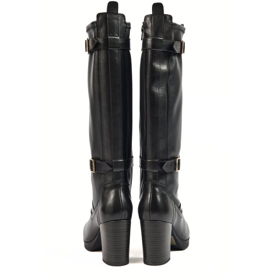 Pod Nitika Leder Damen Schwarz Stiefel - Image 2