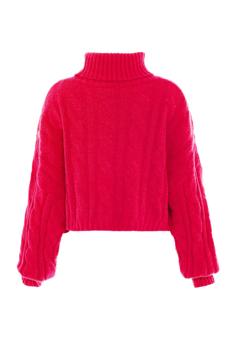 Mymo Rollkragenpullover Damen Rosa - Image 2