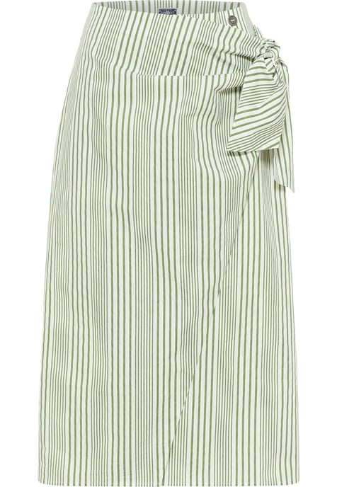 Dreimaster Wickelrock Damen Wollweiss Helloliv - Image 1