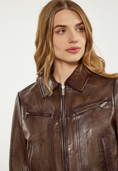 Dreimaster Jacke Damen dunkelbraun - Image 5