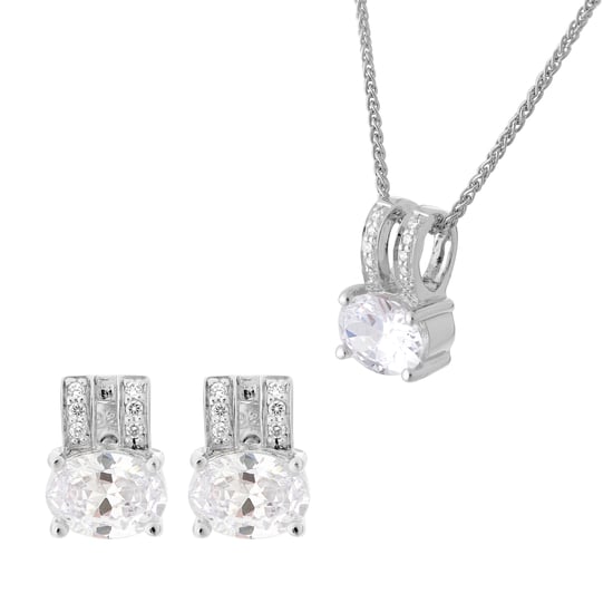 Orphelia 'Alena' Damen 925 Sterling Silber Set: Kettenanhänger + Ohrringe - Silber SET-7122 - Image 1
