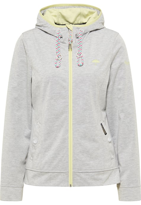 Schmuddelwedda Funktionsjacke Damen Hellgrau Melange Hellgelb - Image 1