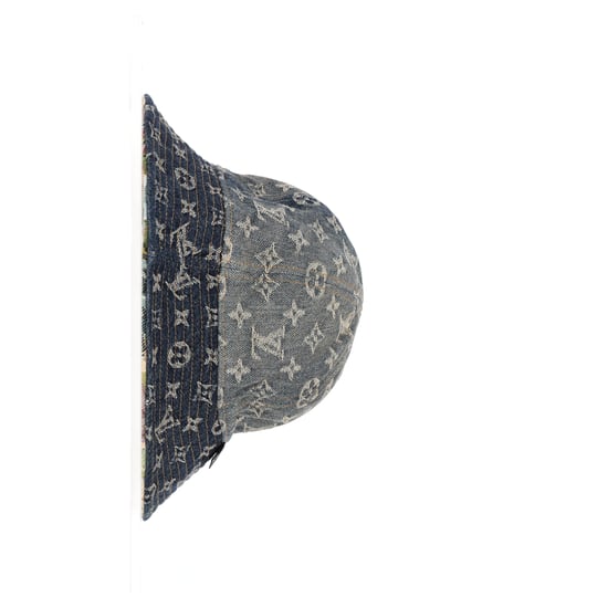 Louis Vuitton Monogram-Teppich Wendbare Bucket Hat in Blaue Denim - Image 5