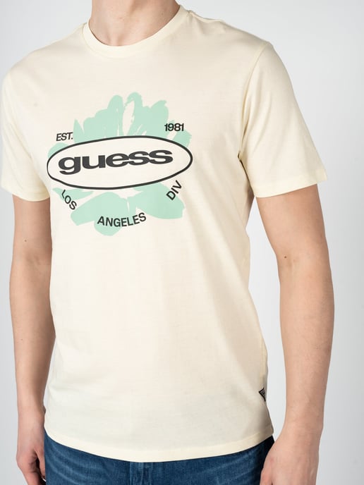 Guess T-Shirt LA Logo Herren gelb - Image 5