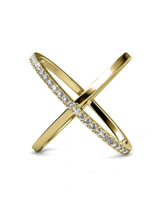 X Duo Ring - Gold und Kristall - Image 4