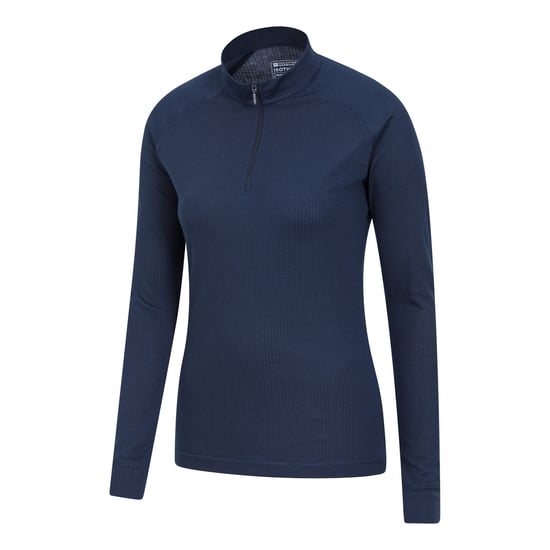 Mountain Warehouse Damen/Damen Talus Zip Neck Langarm-Thermal-Top (Navy) - Image 3