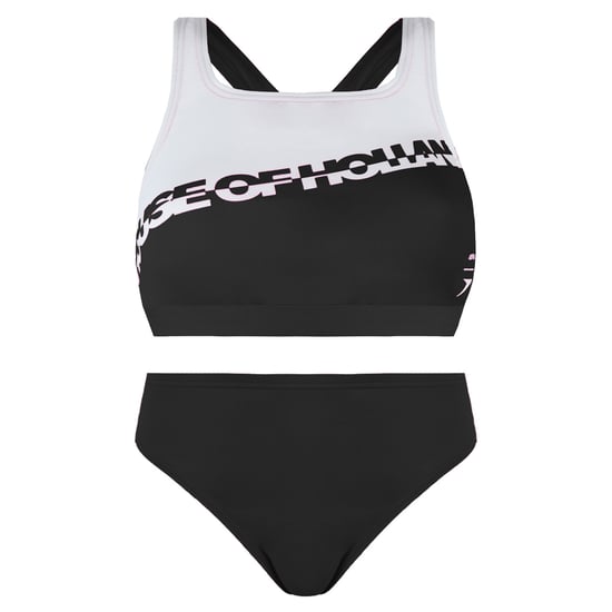 Speedo bedrucktes Haus von Holland Blackwhite Frauen Zwei Stücke Badeanzug 8 121933503 - Image 1