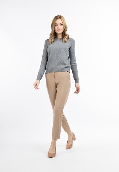 Dreimaster Strickpullover Damen dunkelgrau melange - Image 2