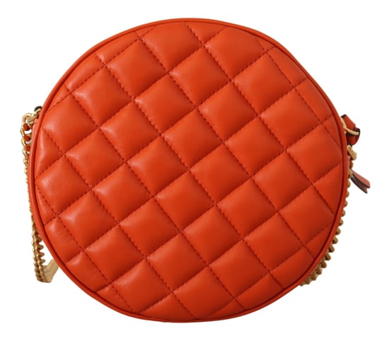 Versace Damen Rote Nappa-Leder Medusa Runde Umhängetasche - Image 3