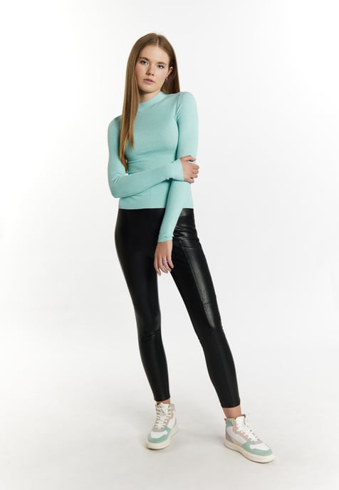 Mymo Strickpullover Damen Lagune Minze - Image 2