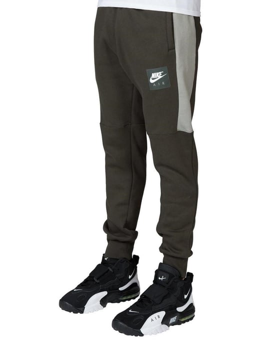 Nike Air Herren Zip durch Trainingsanzug Set Olive Grün - Image 6