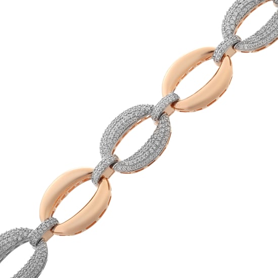 Orphelia Women's 925 Sterling Silver Bracelet - Silver/Rose ZA-7211/RG