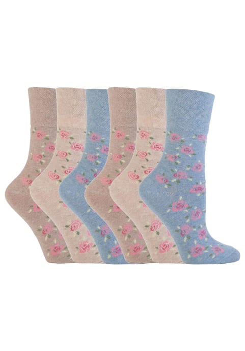 Gentle Grip - 6 Paar Damen Gentle Grip nicht elastische Socken - GG46 - Image 1