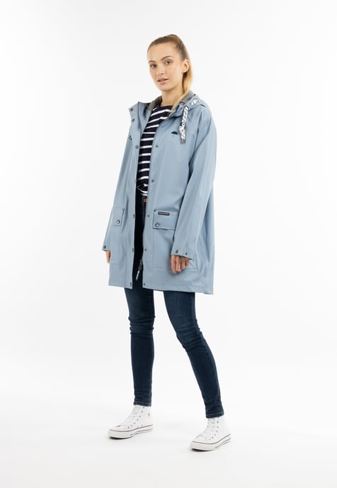 Schmuddelwedda Oversized Regenmantel Damen Hellblau-271 - Image 2