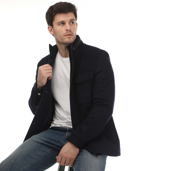 Men's Ted Baker Knowl Funnel Neck Field Jacket in Navy - Image 4