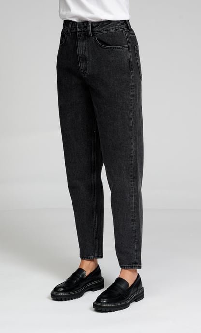 The Original Performance Mom Jeans - Washed Black Denim