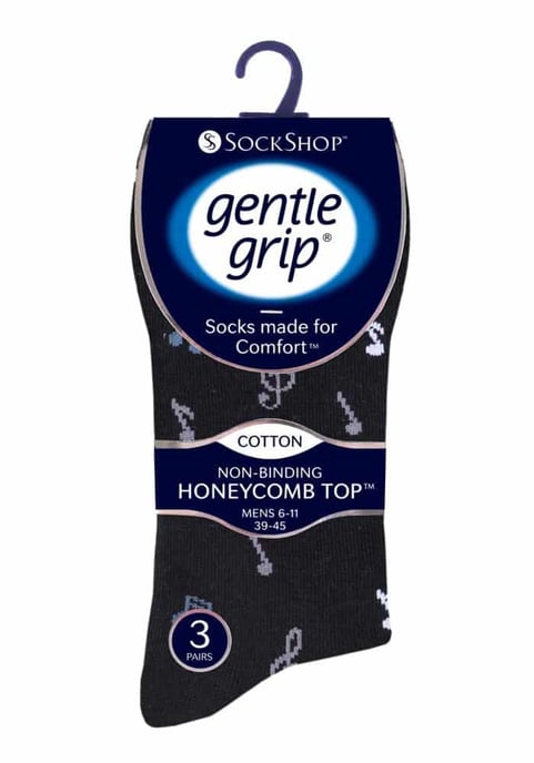 Gentle Grip - 6 Paar Herren Gentle Grip nicht elastische Socken - MGG546 - Image 2