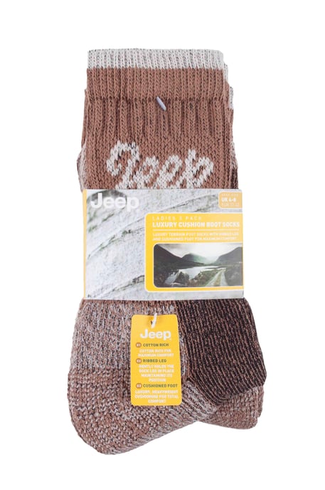 JEEP TERRAIN - 3 Paar Baumwoll-Wandersocken für Damen - Image 2