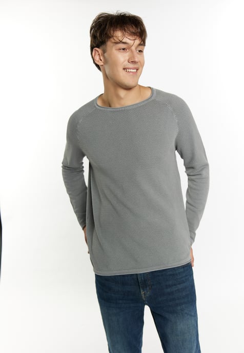 Mo Strick Pullover Herren Grau - Image 3