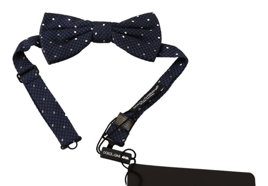 Dolce & Gabbana Herren Dunkelblau Mustergemusterte Verstellbare Hals-Papillon-Schleife - Image 1