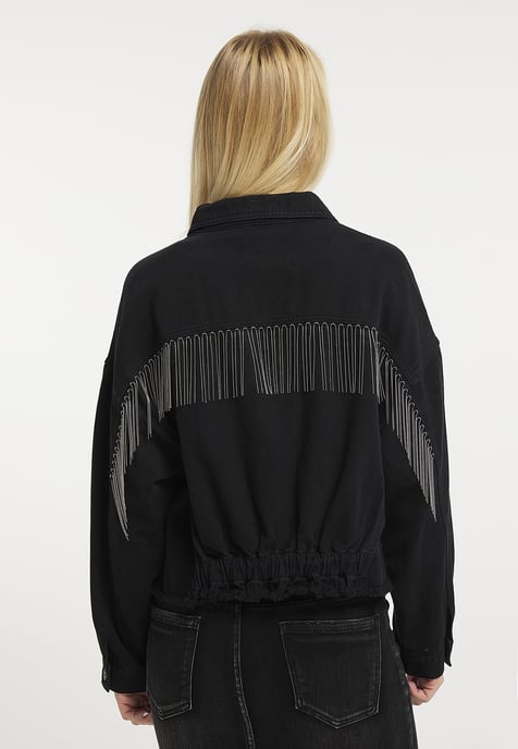 Mymo Jeansjacke Damen schwarz - Image 4